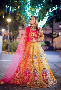 Yellow Multi Embroidered Lehnga